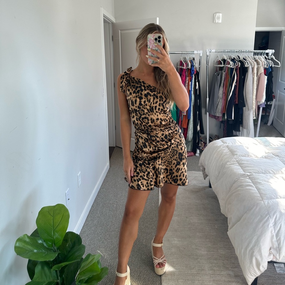 Missguided Leopard Print Mini Dress